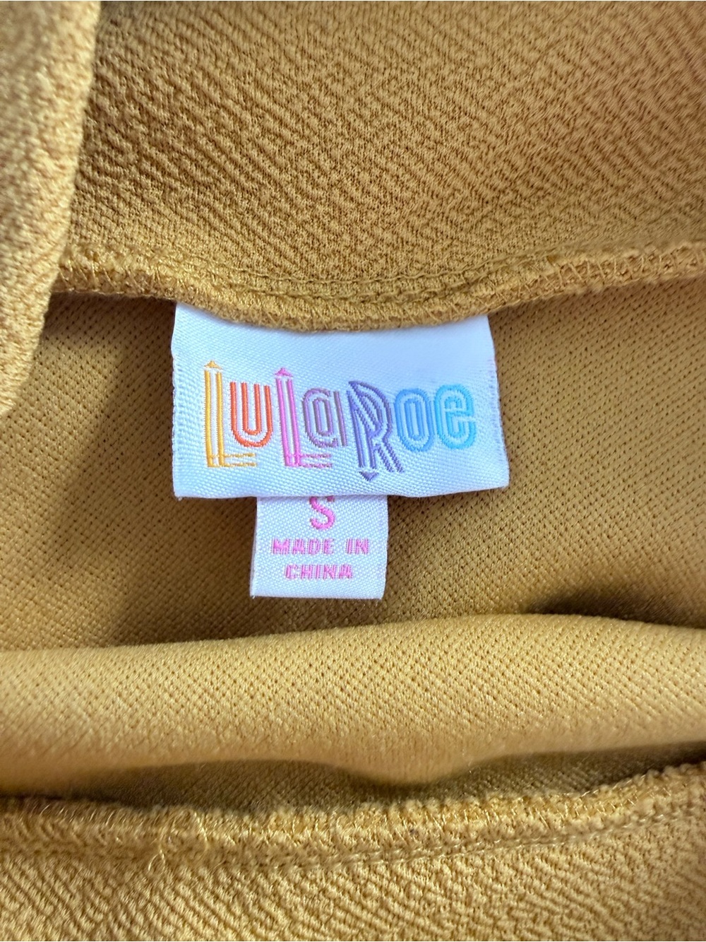 LuLaRoe Mustard Circle Skirt elastic waist - Picture 2 of 4